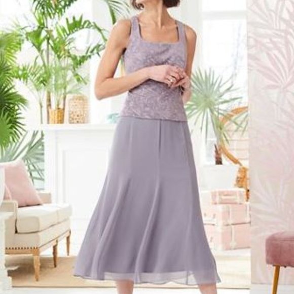 Alex Evenings Soft Spring Special Occasion Knit Jacket Dress 8P NWOT - Picture 2 of 8